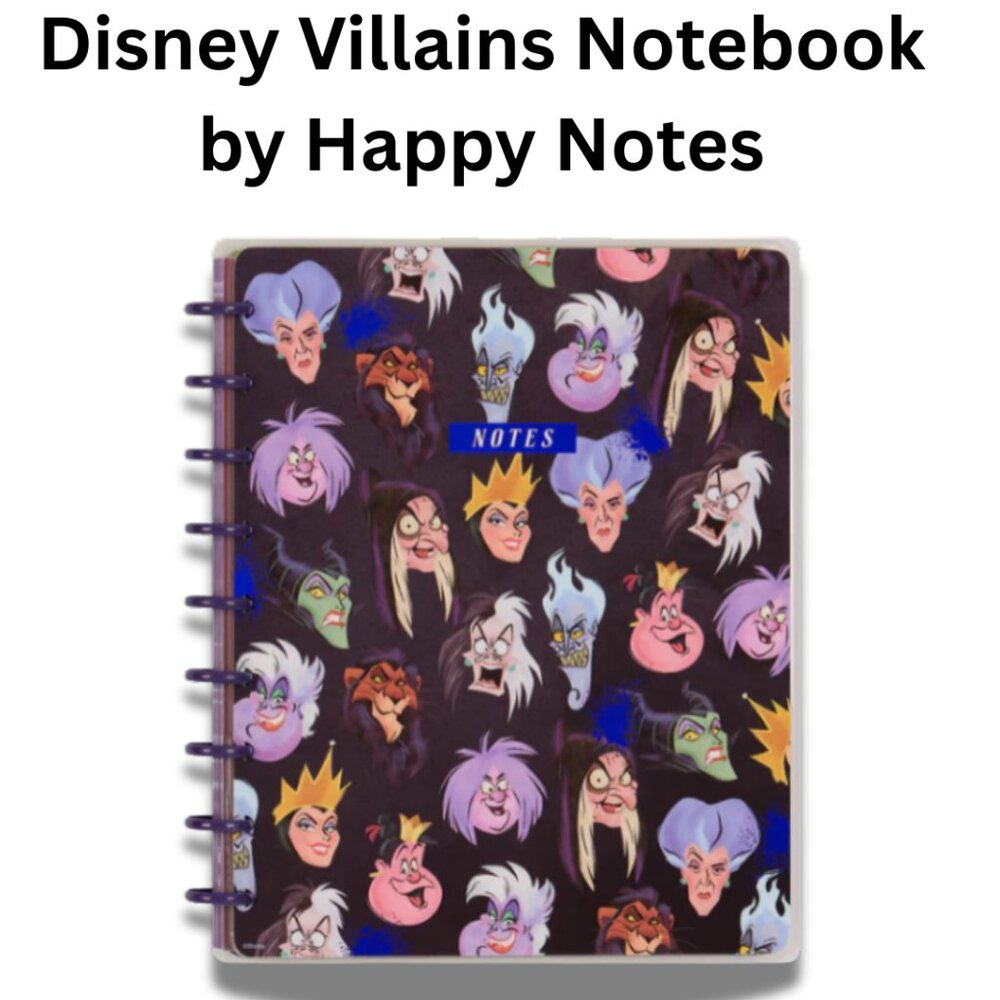 NEW Retired Disney Villains Happy Notes Notebook • Happy Planner Classic